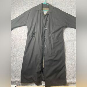 Jones New York Women’s Large/XLarge Long Black Dress Coat With Plaid Insert